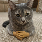 Cat Hands Original in bronze - funny tiny hands cat costume accessory